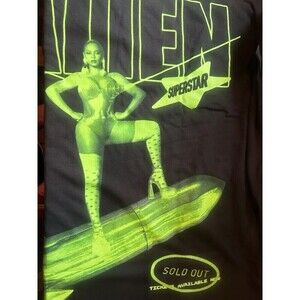 Beyoncé Size Medium 2023 Renaissance World Tour Black T Shirt Alien Superstar